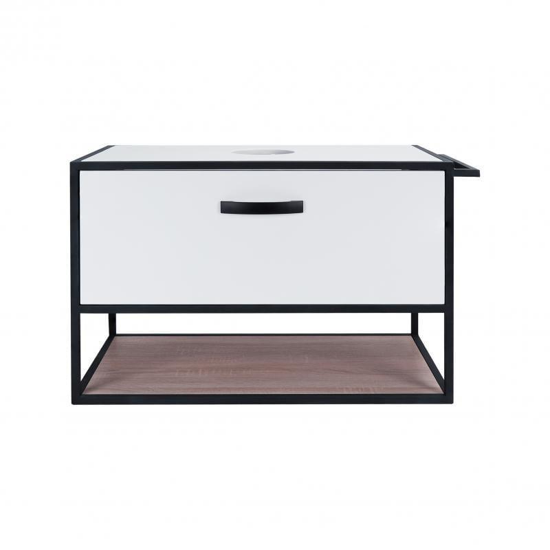 Тумба подвесная со столешницей Q-tap Taurus 800х476х469 White/Whitish oak (QT2479TPT803WWO)