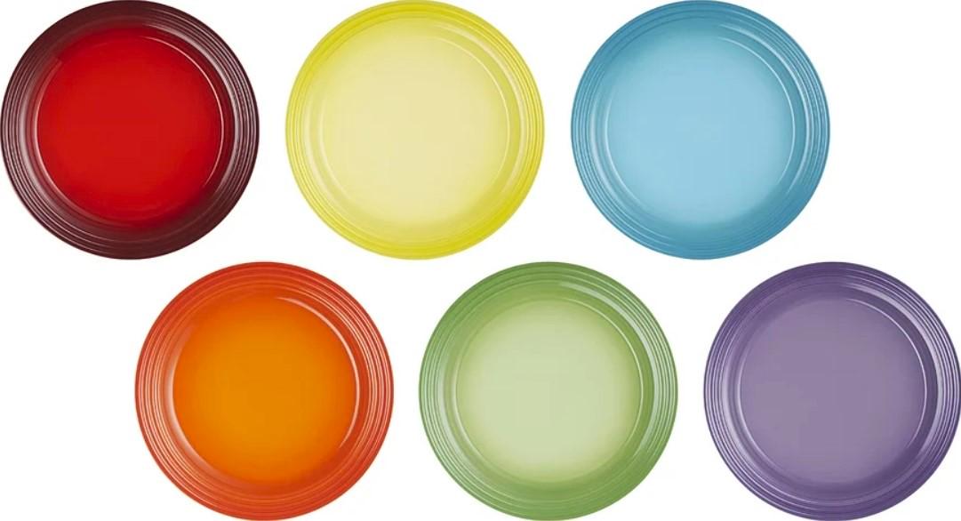 Набор тарелок обеденных Le Creuset Rainbow 27 см 6 шт. Разноцветный (79364278358006)