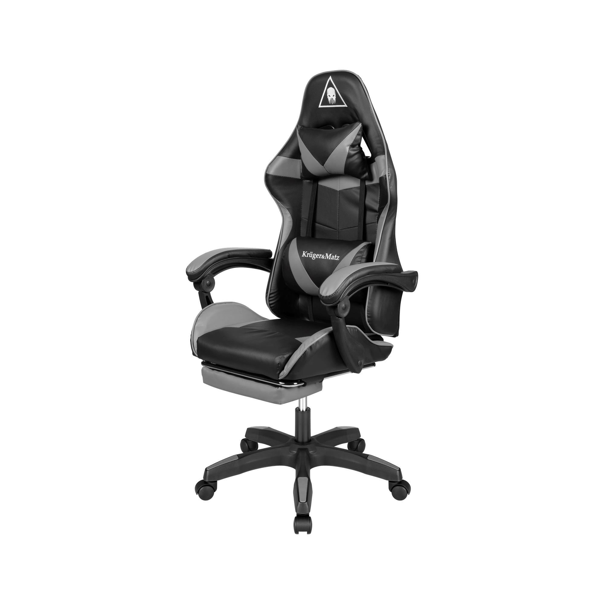 Кресло геймерское KRUGER&MATZ GX-150 с подставкой для ног Black/Grey (57939)