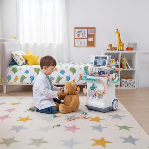 Детский игровой набор Iso Trade Маленький врач на тележке с ЭКГ и рентгеном (26544) - фото 6 Детский игровой набор Iso Trade Маленький врач на тележке с ЭКГ и рентгеном (26544) - фото 6