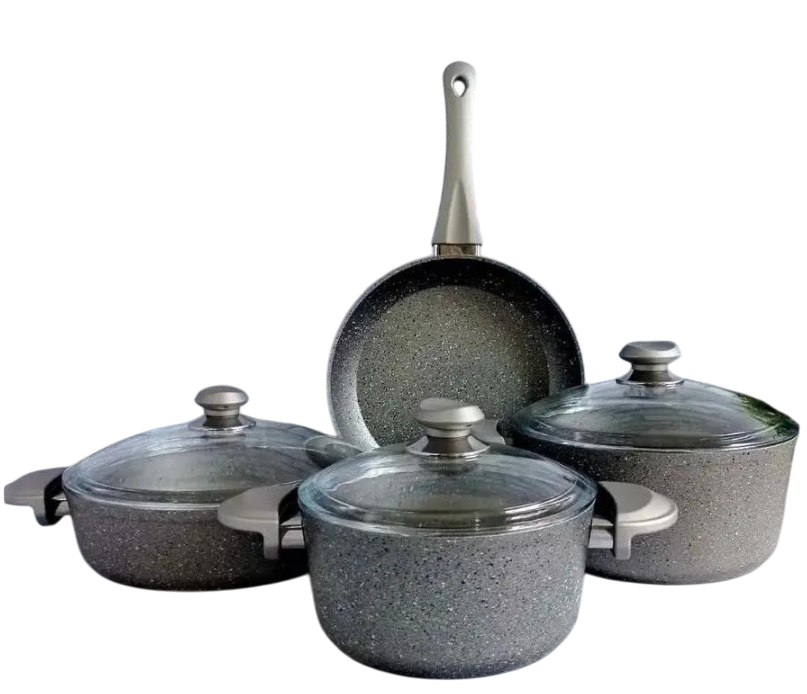 Набір посуду OMS 3005-01-02-Grey 7 пр. Сірий (3b0e4b67)