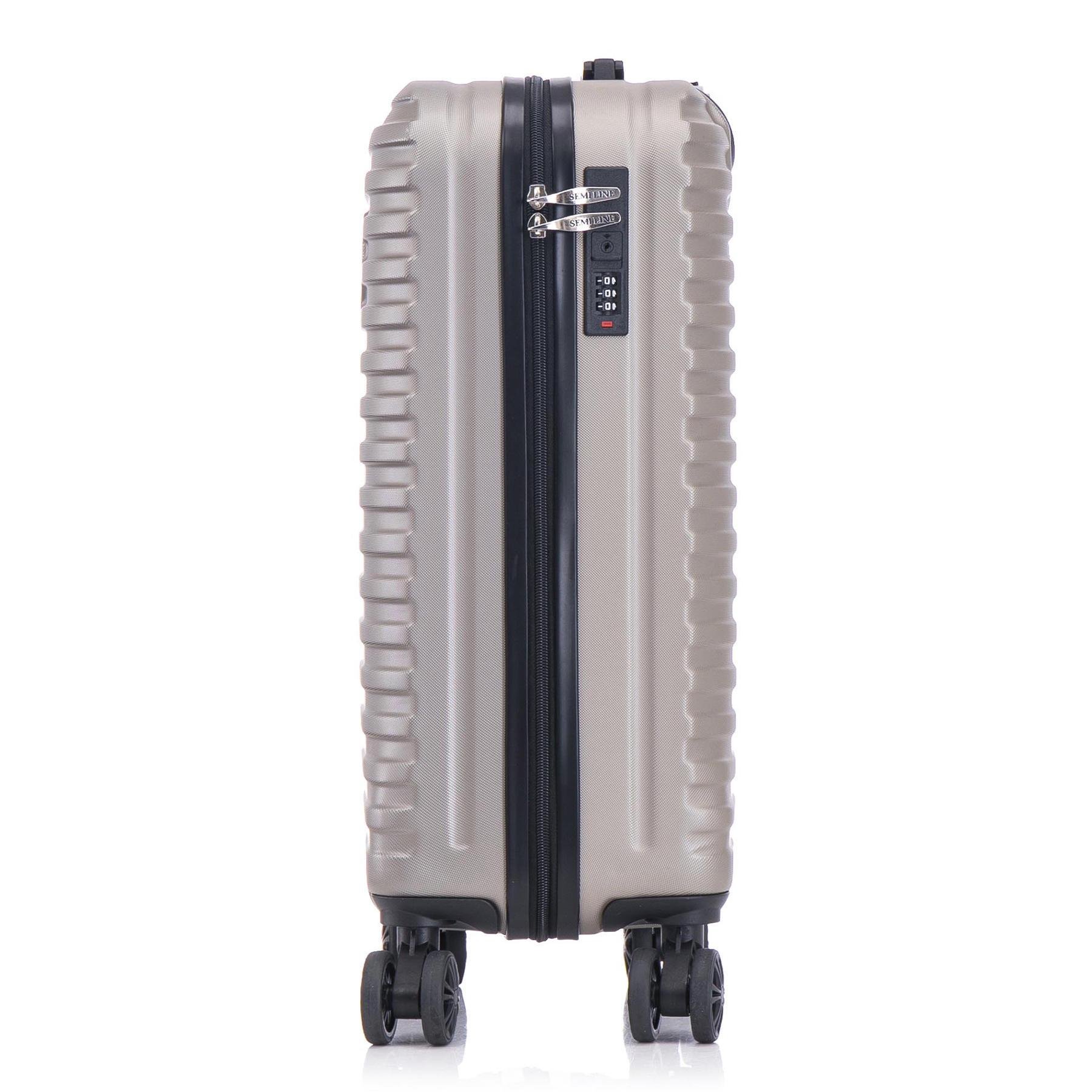 Чемодан малый ручная кладь SEMI LINE 20" ABS-пластик S Шампань (T5864-1) - фото 5