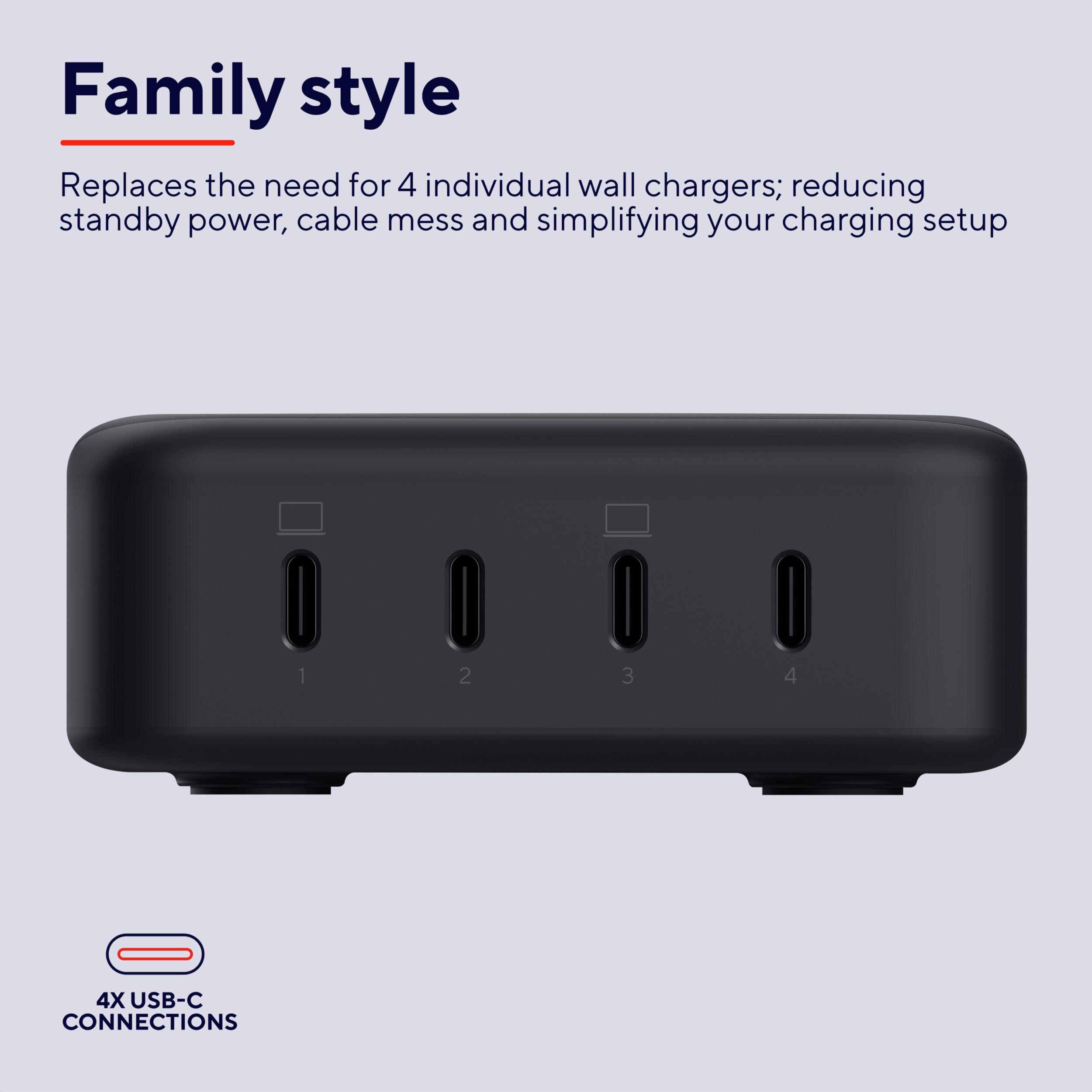 Зарядное устройство сетевое Trust Maxo 240 Вт 4xUSB-C Черный (25413) - фото 8