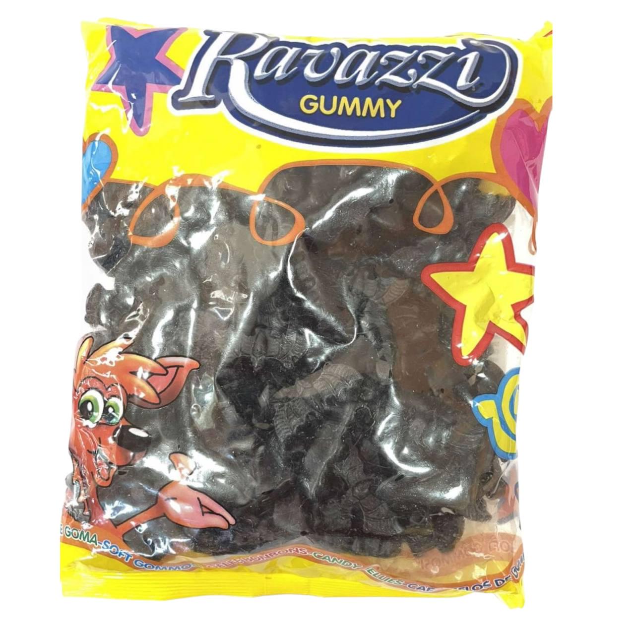 Мармелад жевательный Ravazzi Gummy Лакричные летучие мыши 1 кг (00000006607)