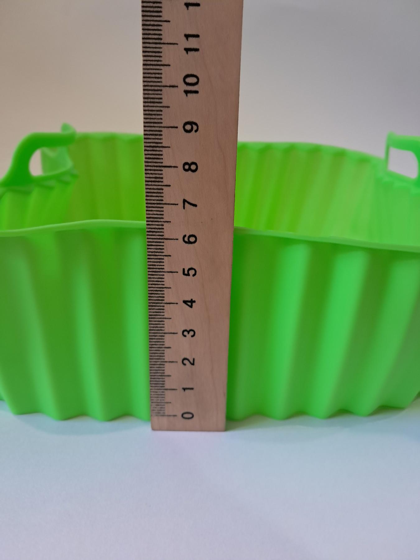 Форма квадратная силиконовая для аэрогриля/мультипечи/фритюрницы 21 см Зеленый (RU-7038) - фото 3 Форма квадратная силиконовая для аэрогриля/мультипечи/фритюрницы 21 см Зеленый (RU-7038) - фото 3