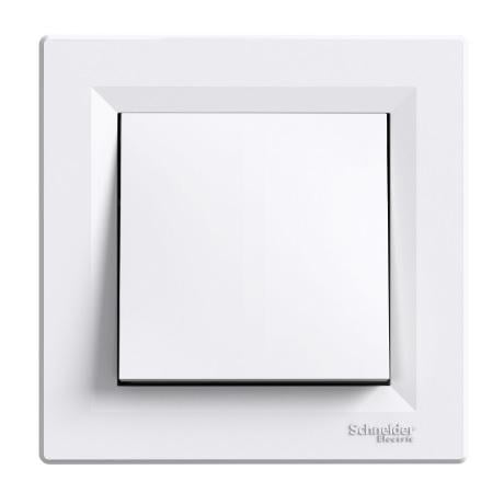 Выключатель проходной одноклавишный Schneider Asfora Белый (24435)