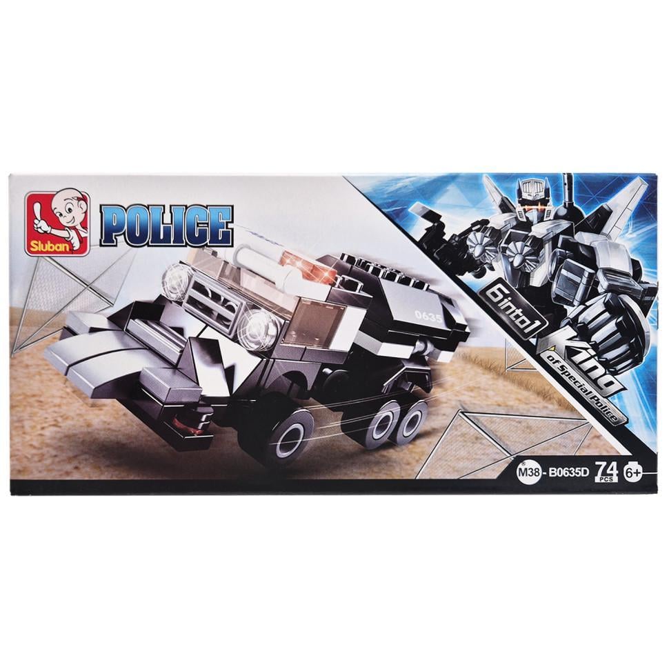 Конструктор детский Sluban M38-B0635-4 Полицейская серия 74 детали (50847)