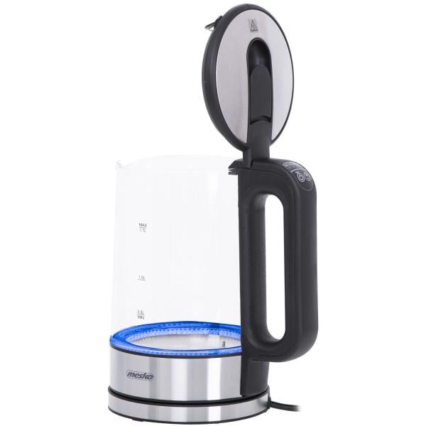 Электрочайник Mesko MS 1301 стеклянный с установкой температуры 2200 Вт, 1,7 л Black (MS1301B) - фото 4 Электрочайник Mesko MS 1301 стеклянный с установкой температуры 2200 Вт, 1,7 л Black (MS1301B) - фото 4