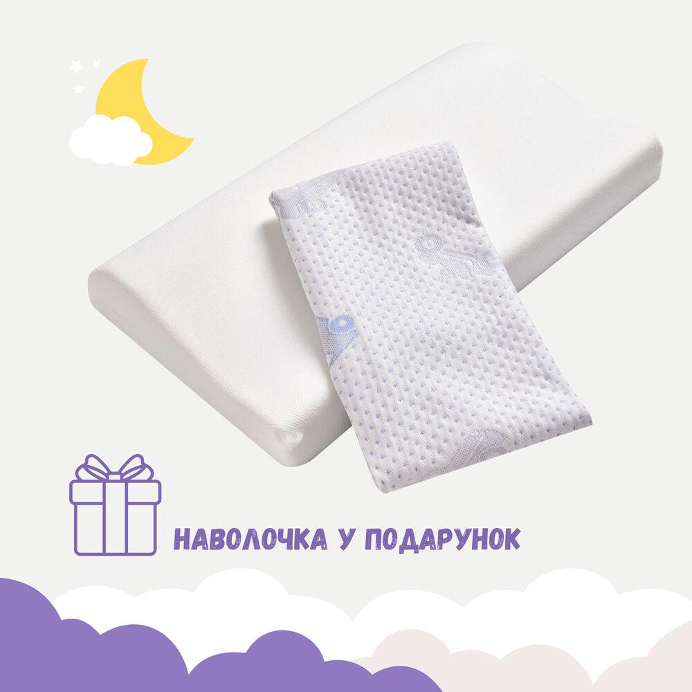 Подушка детская PAPAELLA MEMORY FOAM анатомическая ортопедическая 47х30х8х5 см (11789) - фото 9