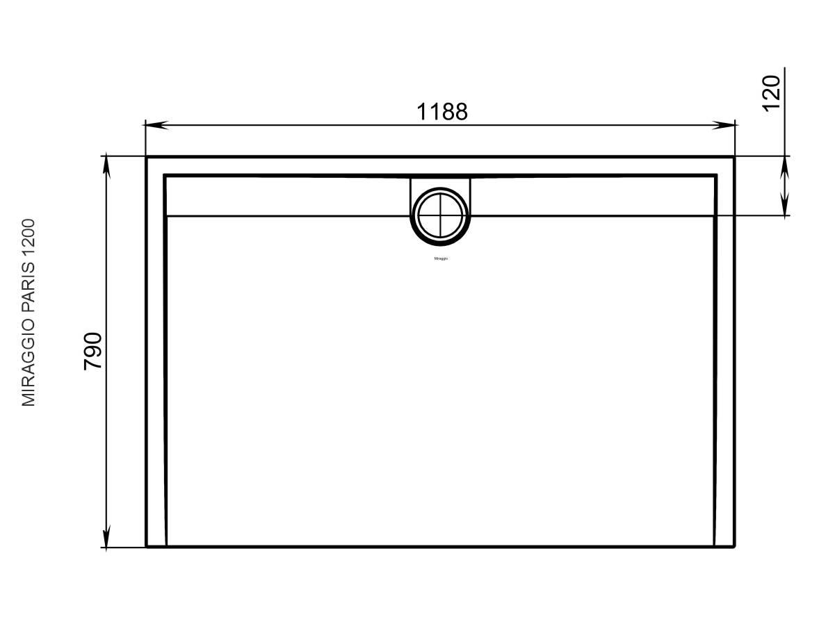 Душевой поддон Miraggio PARIS 1200 из литого мрамора Белый (83884) - фото 6