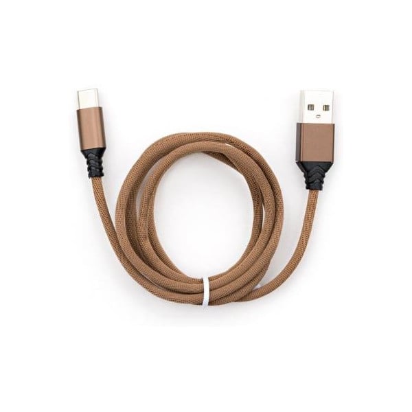 Кабель Vinga USB 2.0 AM to Type-C 1 м Brown (VCPDCTCNB21BR)