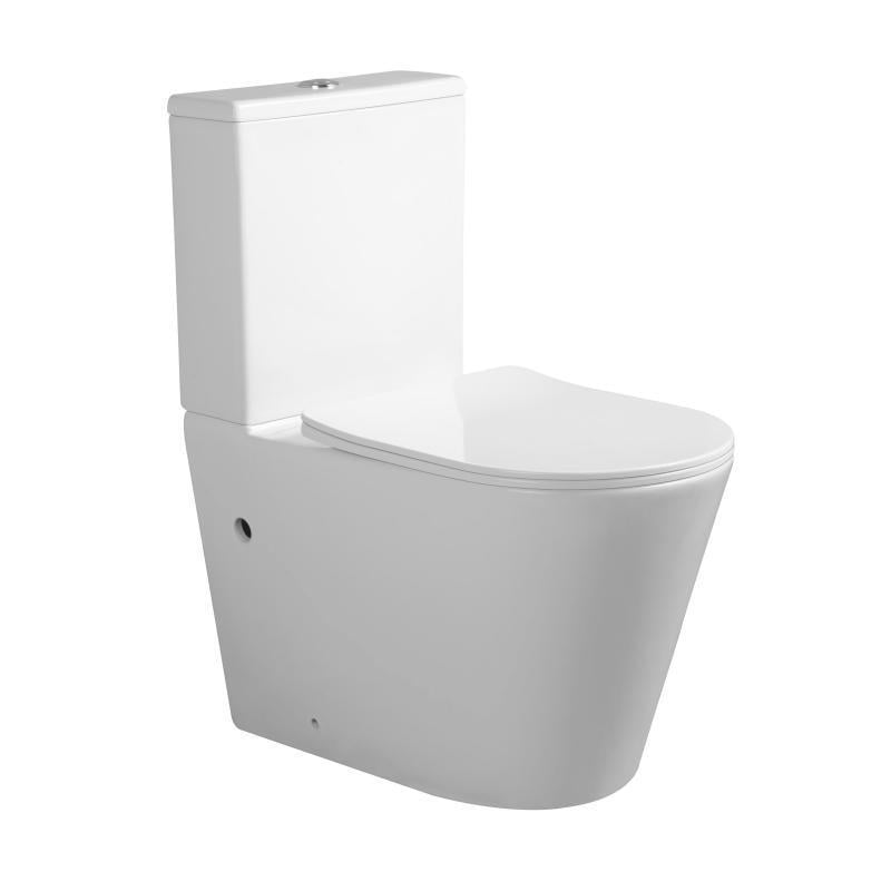 Унитаз напольный Qtap QT28228300W Vlasta Ultra Quiet безободковый с сиденьем Soft-close White (SD00052619)