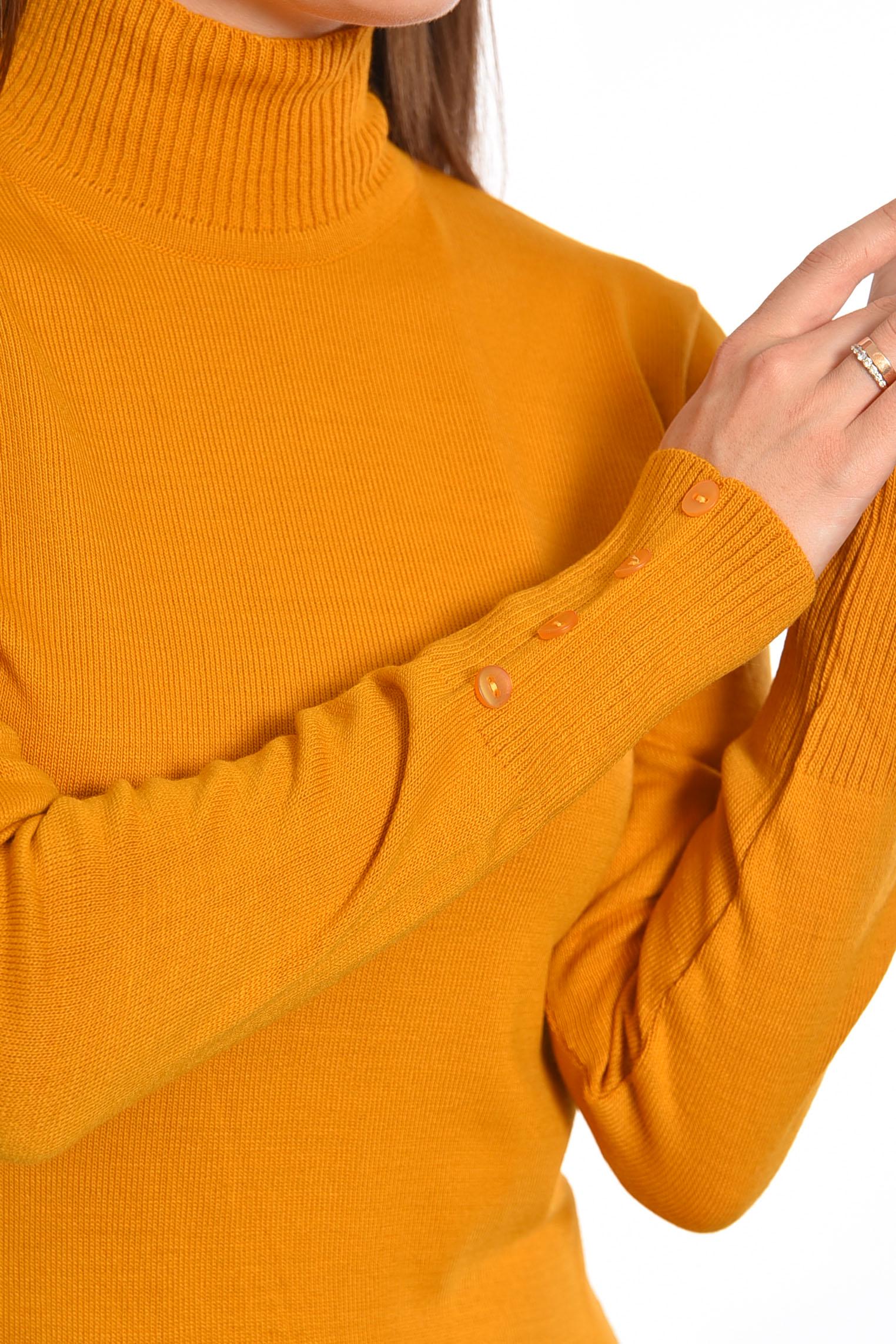 Гольф женский однотонный M-L Горчичный (187872) - фото 4