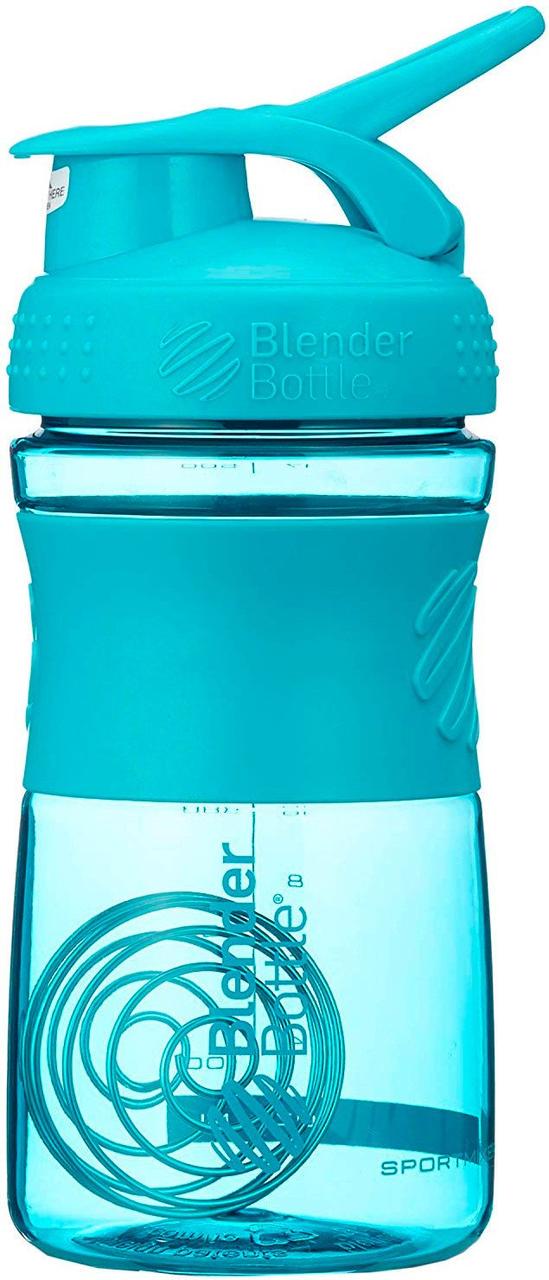 Шейкер спортивный Blender Bottle SportMixer 20 oz 590 мл Teal - фото 3