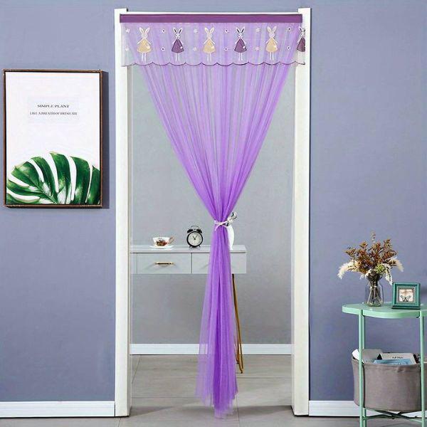 Штора на дверь 200х100 см Фиолетовый (C00858-2) - фото 4 Штора на дверь 200х100 см Фиолетовый (C00858-2) - фото 4