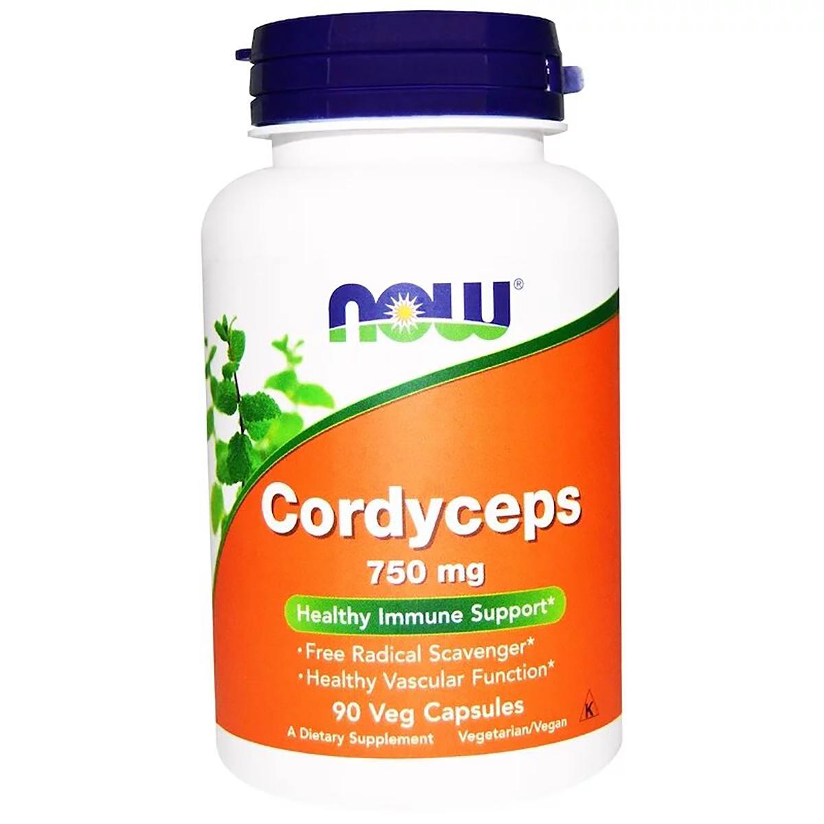 Гриби кордицепс Now Foods Cordyceps 750 мг 90 капсул (NF3005)