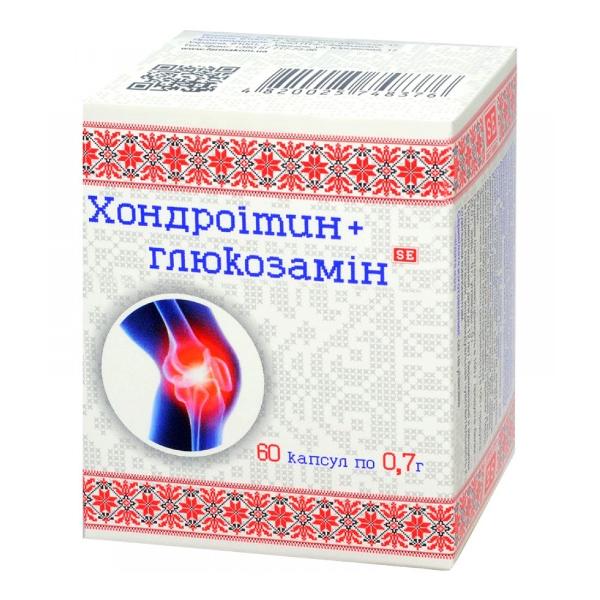Препарат для суставов и связок Farmakom Хондроитин + Глюкозамин 60 капс. (000027498)