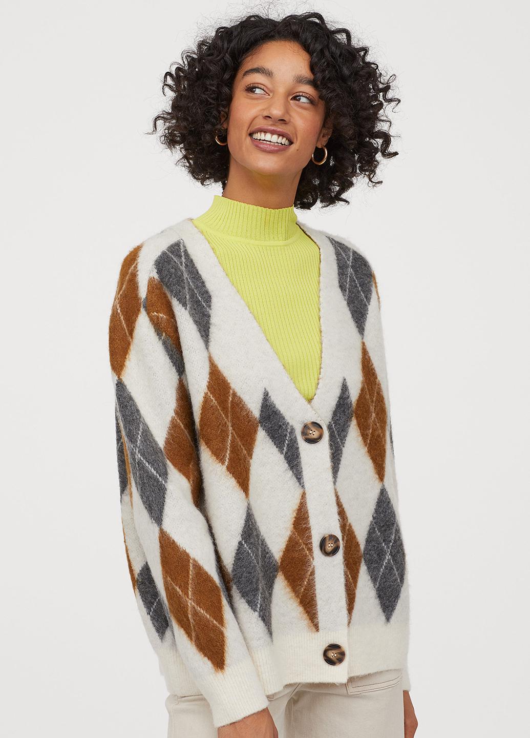 Кофта H&M узор L Бело-бежевый (3088044060) Кофта H&M узор L Бело-бежевый (3088044060)