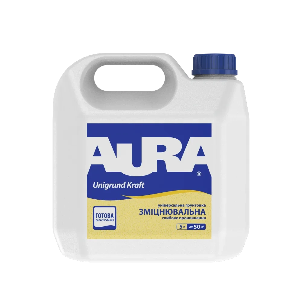 Грунтовка упрочняющая глубокого проникновения Aura UNIGRUND KRAFT 5 л (2028273462)