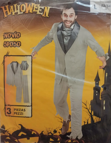 Костюм на Хэллоуин мужской XL Серый (327949-XL) - фото 4 Костюм на Хэллоуин мужской XL Серый (327949-XL) - фото 4