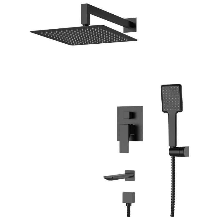 Душевая система скрытого типа KOER KB-64010-05 KR3493 с верхним душем Черный (177104)