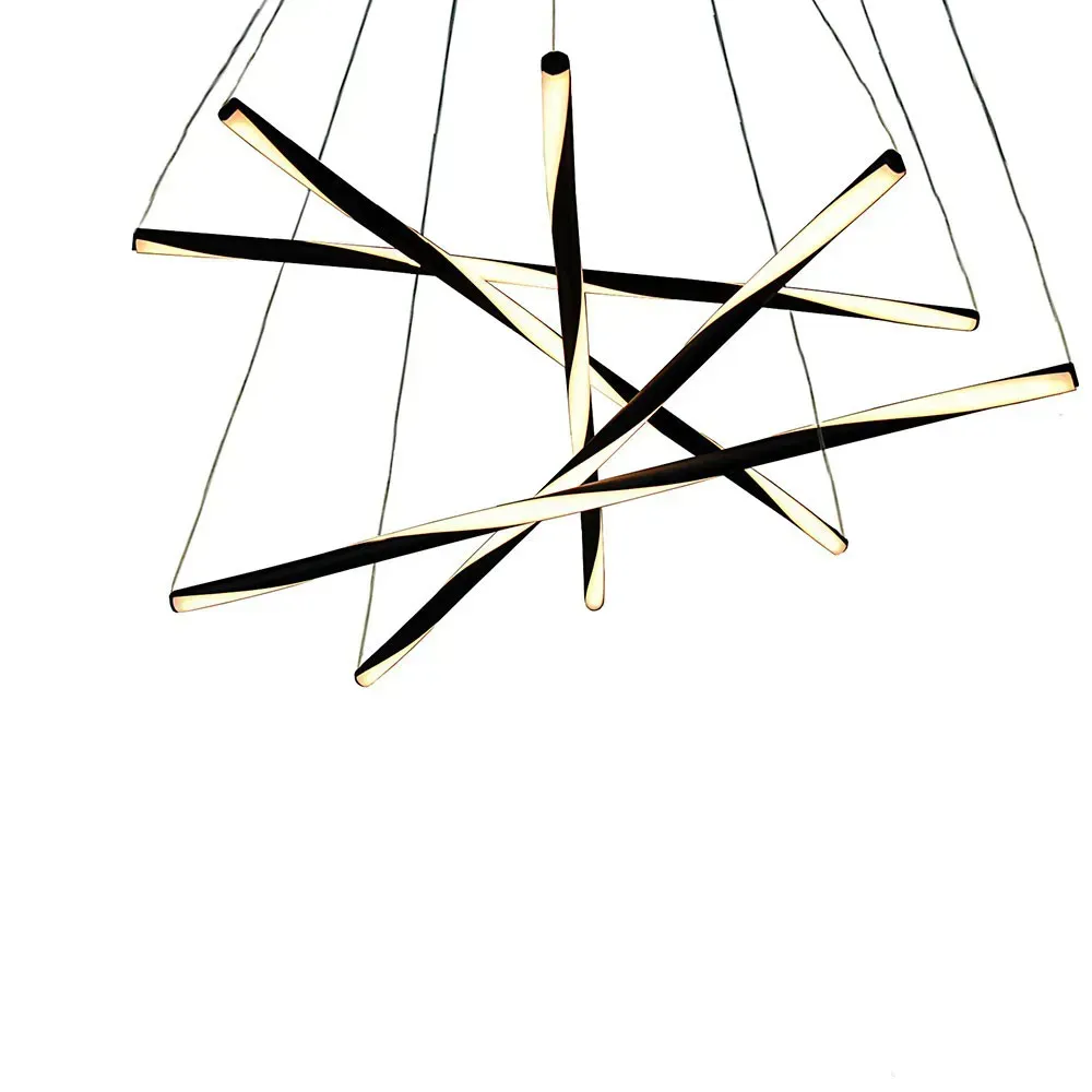 Люстра подвесная светодиодная PowerLux PWL 36W 3000K IP20 ART-Spiral BK (PW21904) - фото 3 Люстра подвесная светодиодная PowerLux PWL 36W 3000K IP20 ART-Spiral BK (PW21904) - фото 3