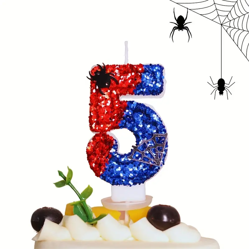 Свічка Людина павук цифра 5 (24993844)