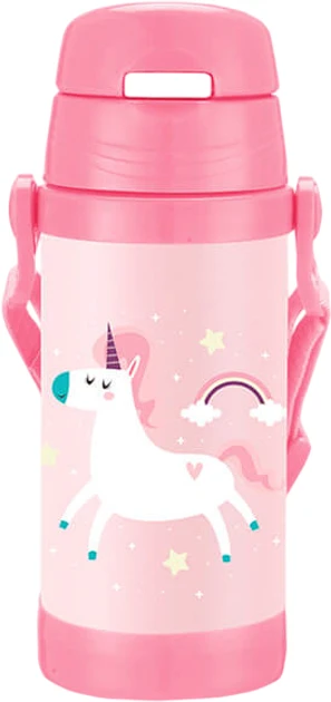 Термос детский Maestro MR-1640-35-C Unicorn с силиконовой трубочкой 350 мл (2667464927)