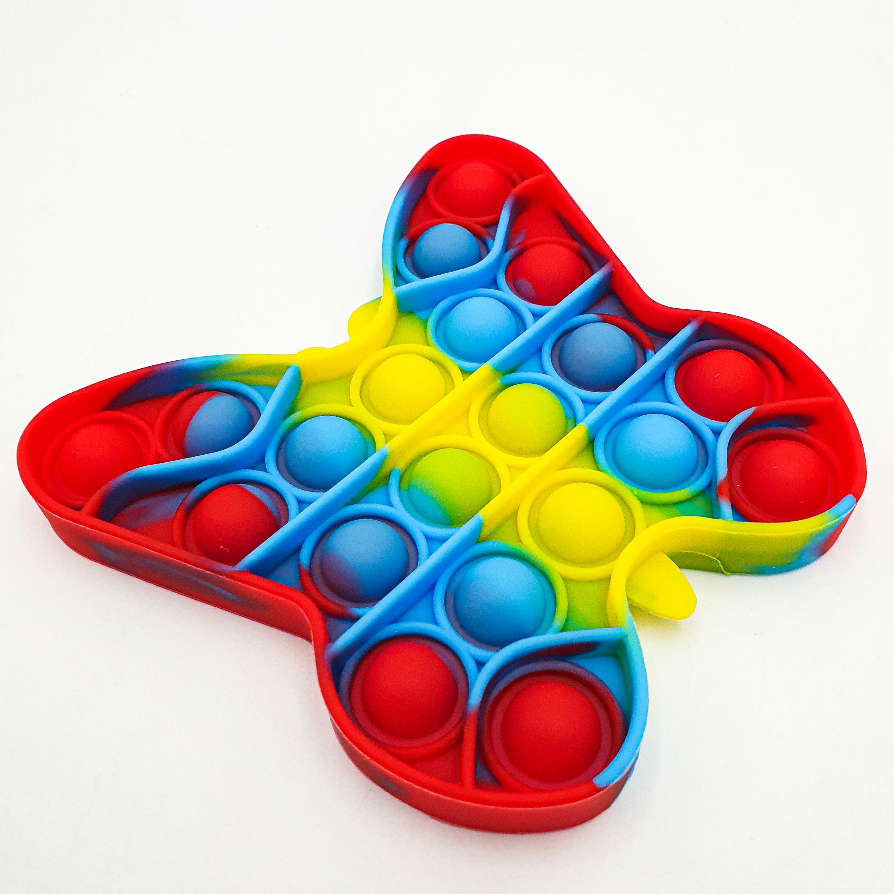 Сенсорная игрушка антистресс силиконовая бесконечная пупырка поп ит UKC Pop It Fidget бабочка