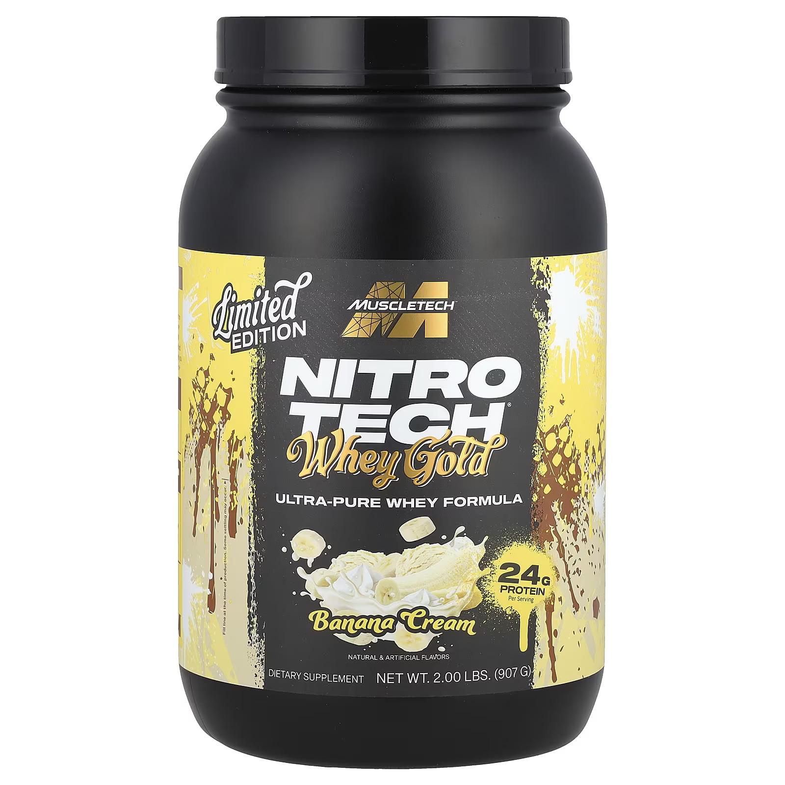 Протеин Muscle Tech Nitro Tech Whey гold Banana Cream 907 г Протеин Muscle Tech Nitro Tech Whey гold Banana Cream 907 г