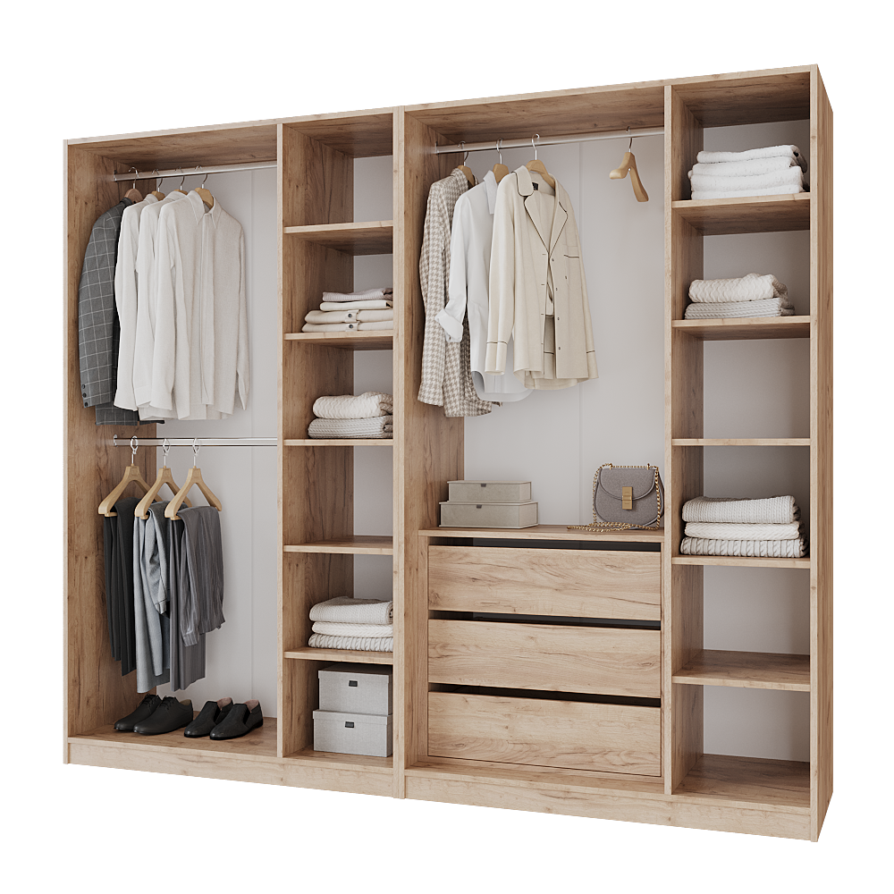 Шафа розпашна з тумбою Меблітренд Чиназес ЧиТ-2400 2400х500х2050 мм Дуб крафт золотий/Білий (27287258) - фото 2 Шафа розпашна з тумбою Меблітренд Чиназес ЧиТ-2400 2400х500х2050 мм Дуб крафт золотий/Білий (27287258) - фото 2