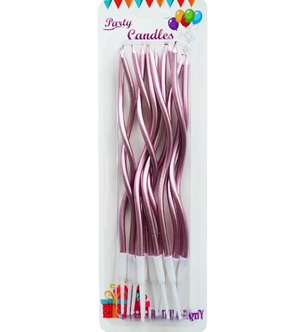 Свічки для торта Twirl 15,5 см 12 шт. Пудровий (514526) Свічки для торта Twirl 15,5 см 12 шт. Пудровий (514526)