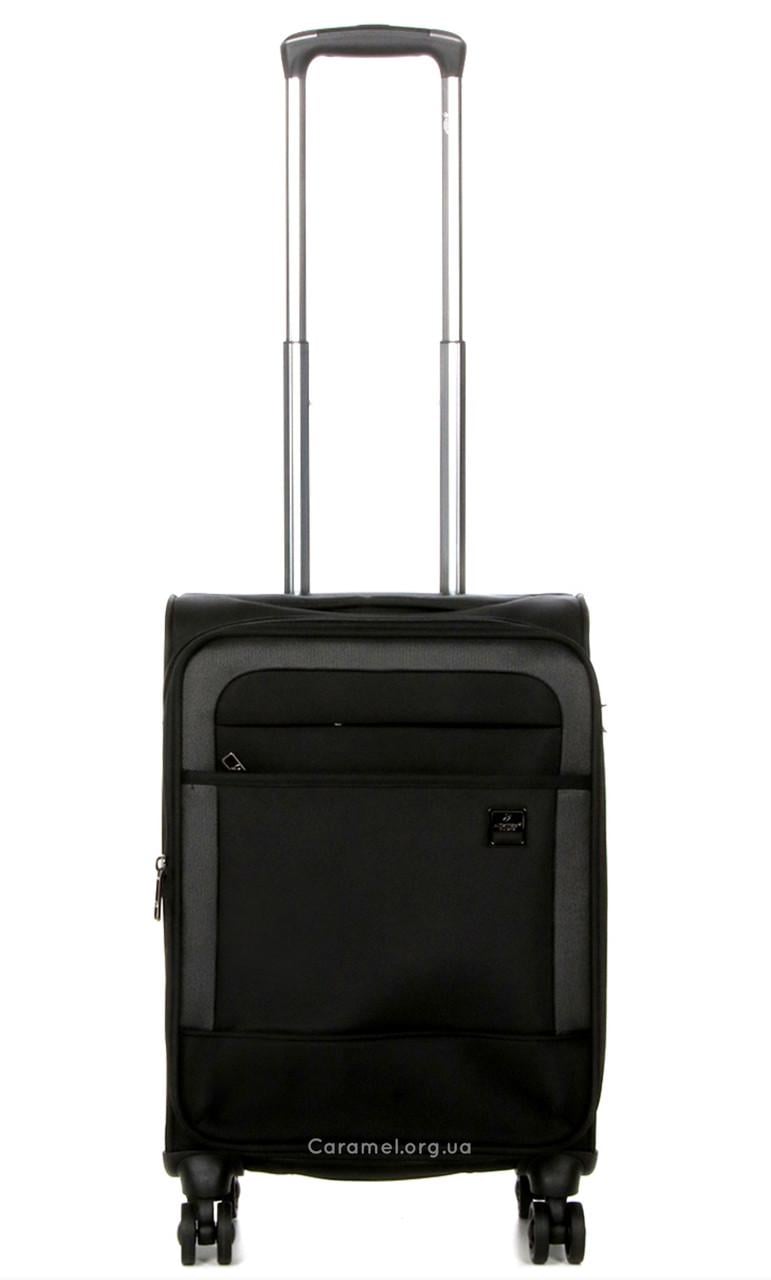 Чемодан ручная кладь Airtex ткань S 55х35х20 + 5 см 38 л 2,7 кг Черный (832)