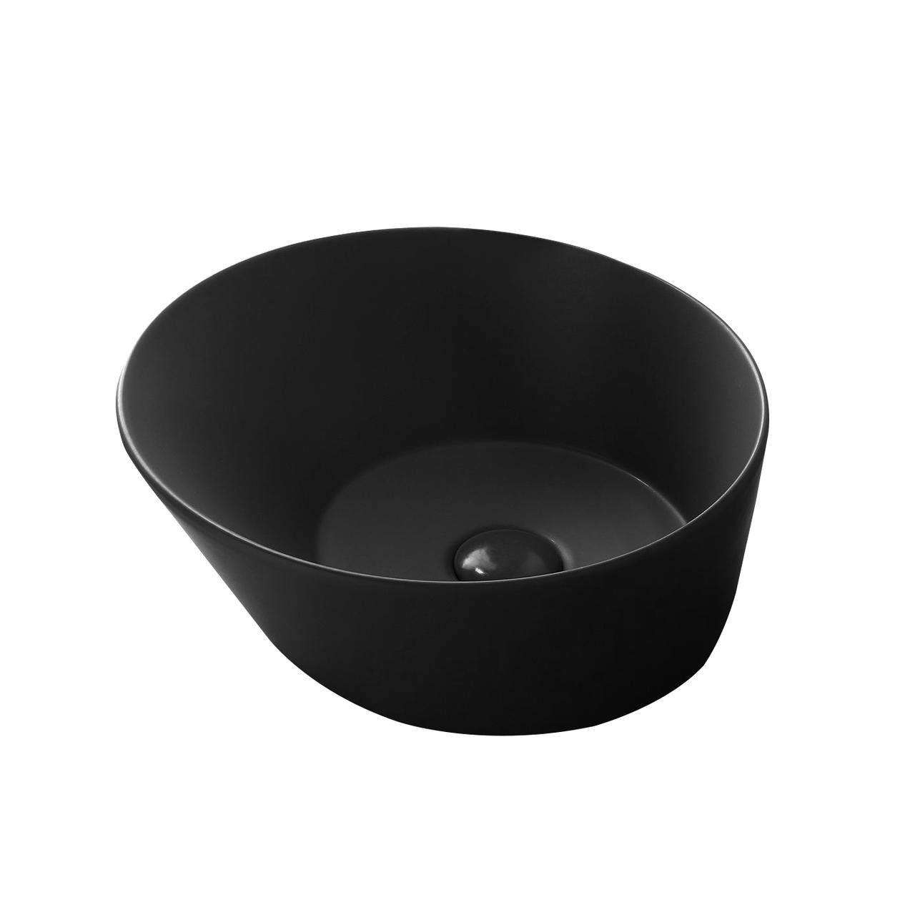 Умывальник накладной Simas Wave WA01NM 420x420x165 мм Черный (184677)