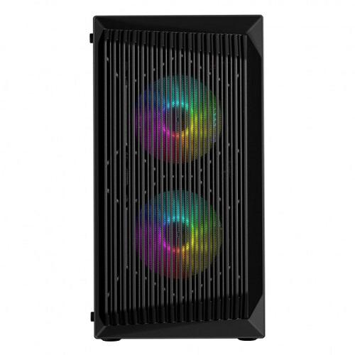 Корпус для ПК LogicConcept AM-ATOS-10-0000000-0002 ATOS MESH/GLASS ARGB 3x120 мм без БЖ mATX Black (570529) - фото 2