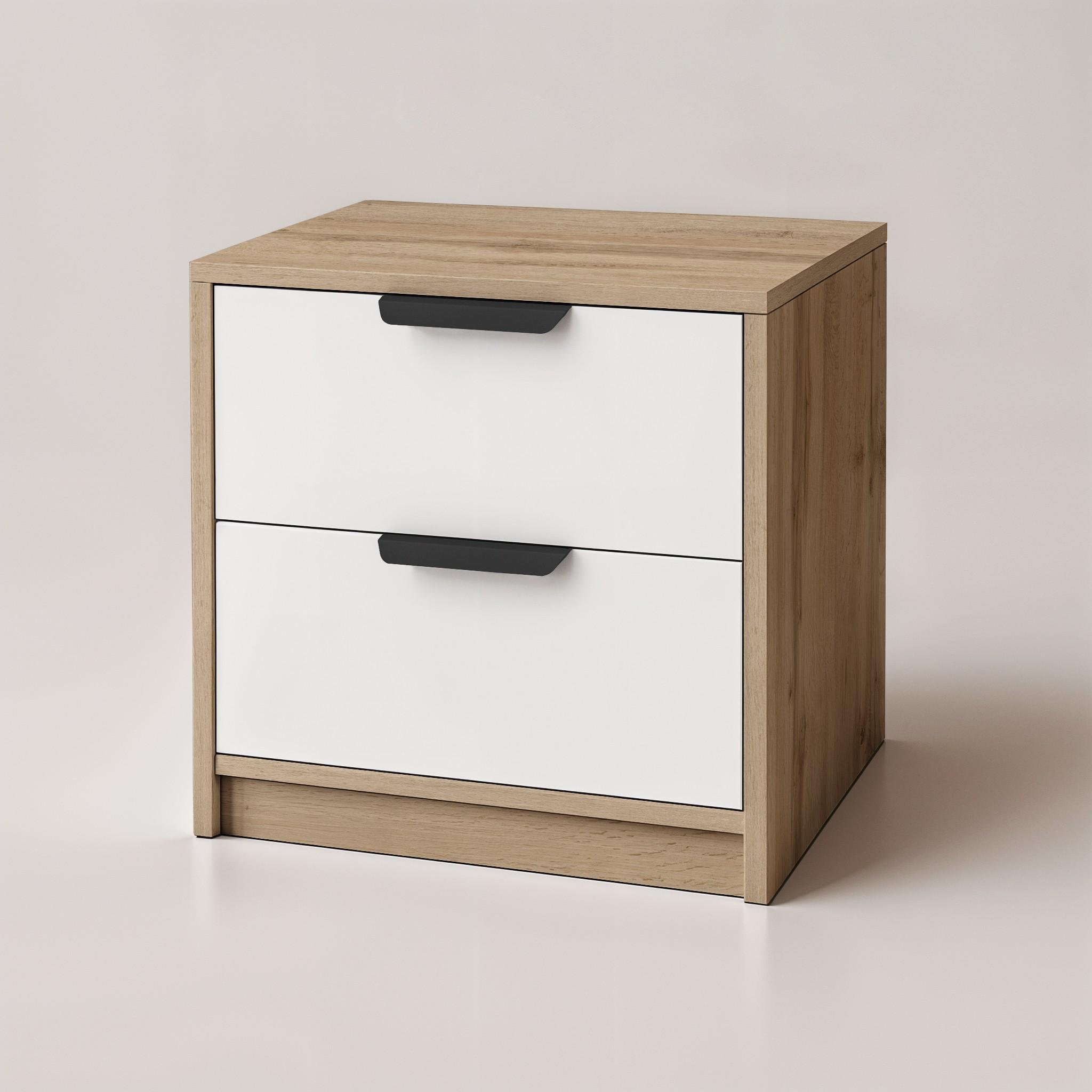 Прикроватная тумба FT-3 450х354х489 мм Дуб Аппалачи/Белый - фото 2 Прикроватная тумба FT-3 450х354х489 мм Дуб Аппалачи/Белый - фото 2