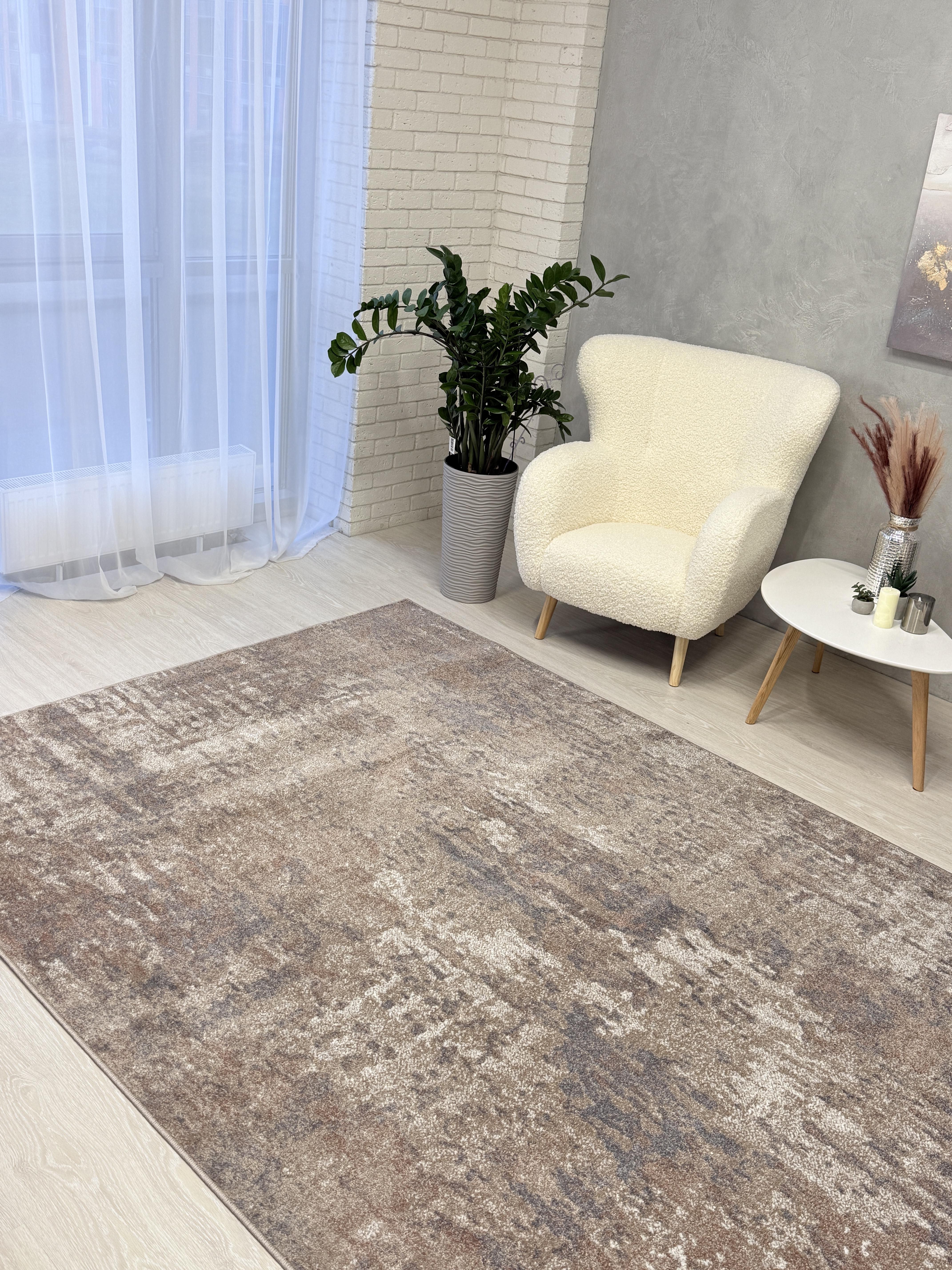 Ковер Mira с низким ворсом 200x400 см Бежевый с серым (24136/121B8) - фото 6