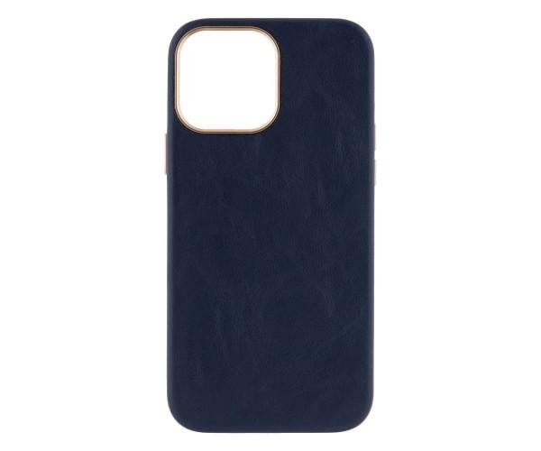 Чехол-накладка Leather Case Gold Buttons для Apple iPhone 13 Pro Max 3, Dark Blue - фото 1