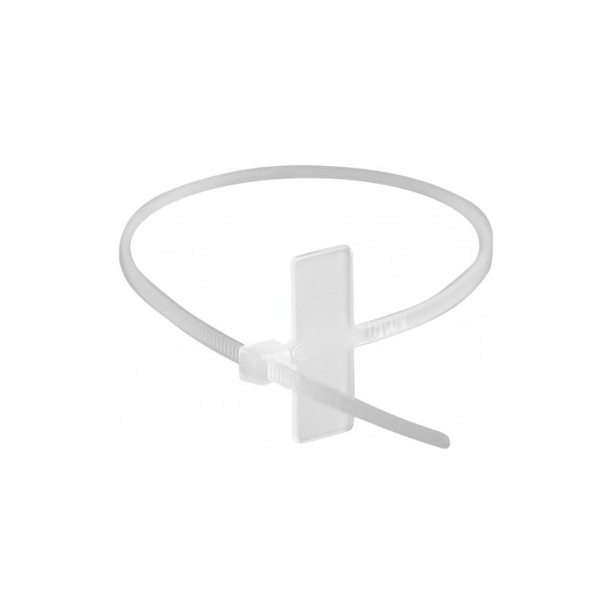 Хомут с маркировочной площадкой ДКС Quadro полиамид 2,5x200 мм/8х25,4 мм 1 шт. Белый (252200M) Хомут с маркировочной площадкой ДКС Quadro полиамид 2,5x200 мм/8х25,4 мм 1 шт. Белый (252200M)