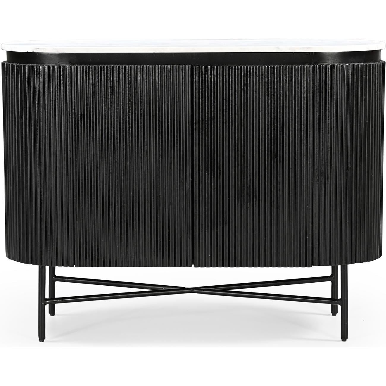 Буфет двухдверный Isabella Lilac ice top and black wooden base 100 см