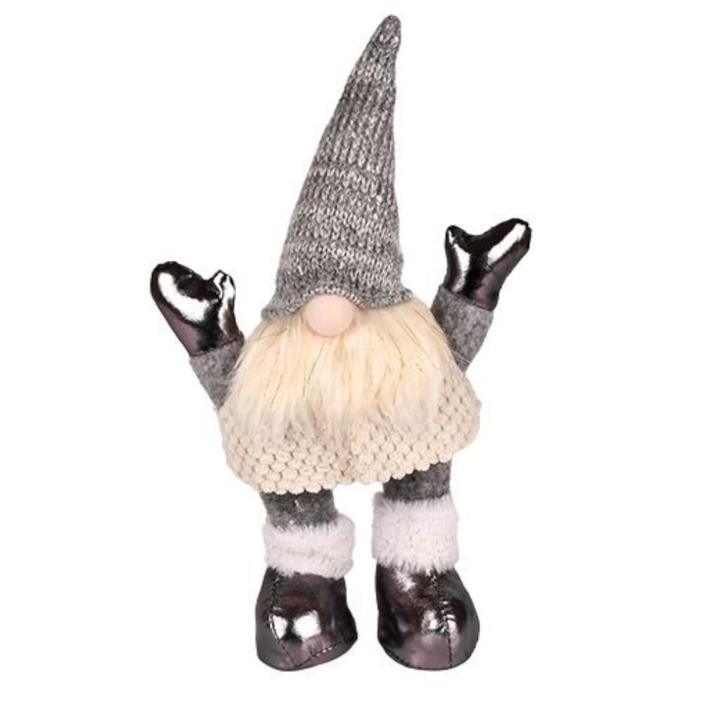 Фигурка новогодняя Гном с подсветкой Stenson Gnome 30 см Белый/Серый (R95934)