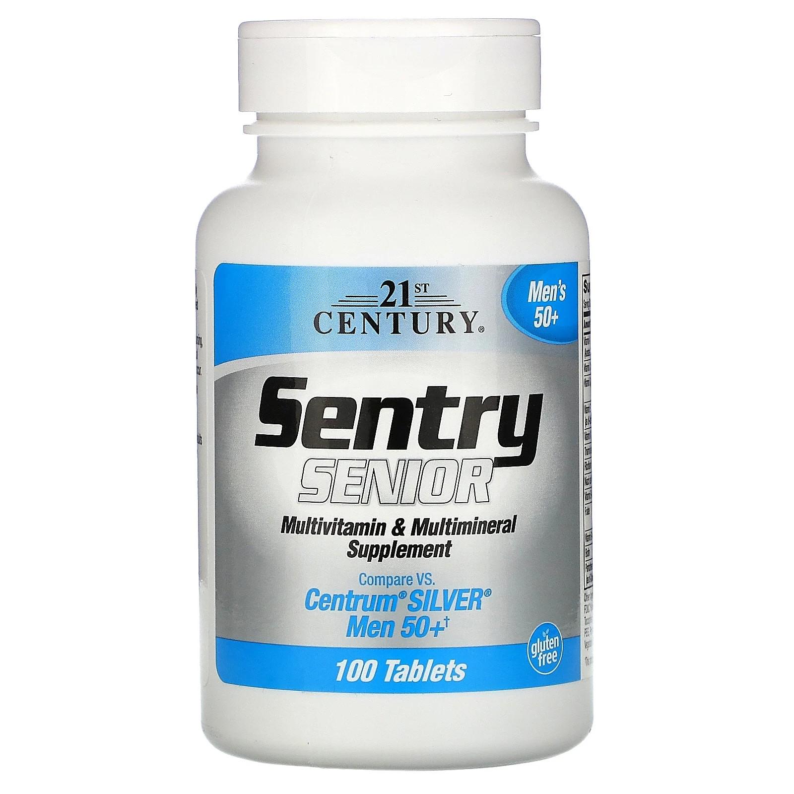 Витамины 21st Century Sentry Senior Multivitamin & Multimineral Supplement Men 50+ 100 таблеток
