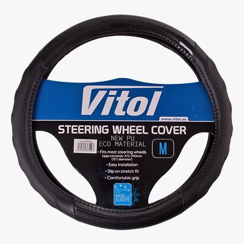 Чехол для руля VLCU-1409009 M БО Черный (2345043460)