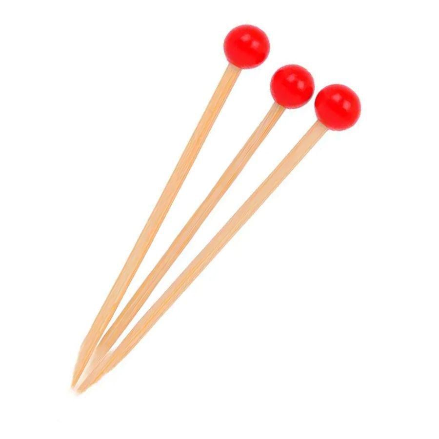 Шпажки Красный шар 12 см 100 шт. (481)