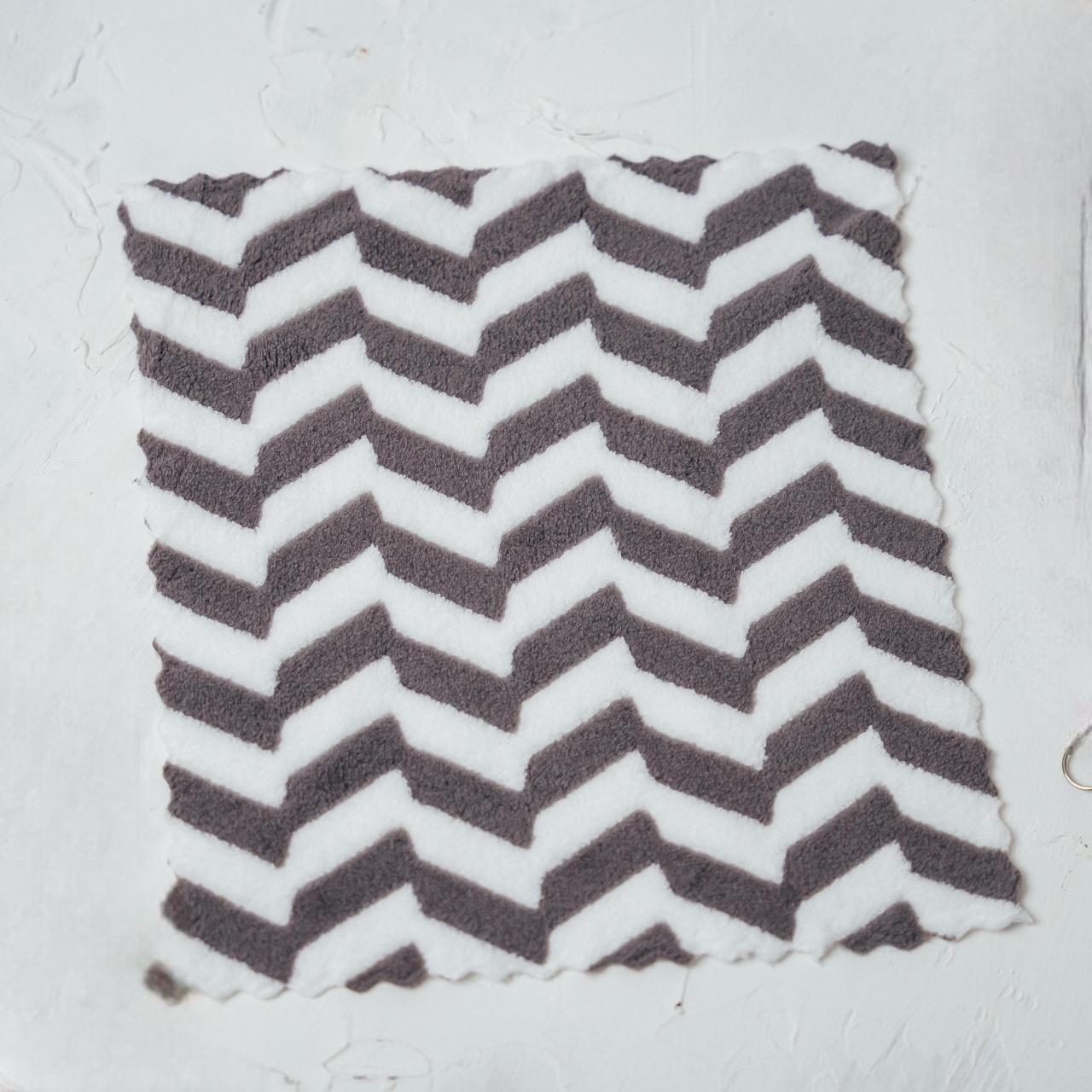 Салфетка Зигзаги 25x25 см Серый (86449)