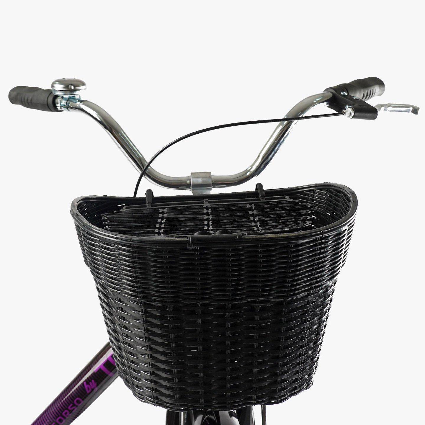 Велосипед городской Corso Travel с корзиной и багажником рама 16,5/26" Черно-фиолетовый - фото 6 Велосипед городской Corso Travel с корзиной и багажником рама 16,5/26" Черно-фиолетовый - фото 6