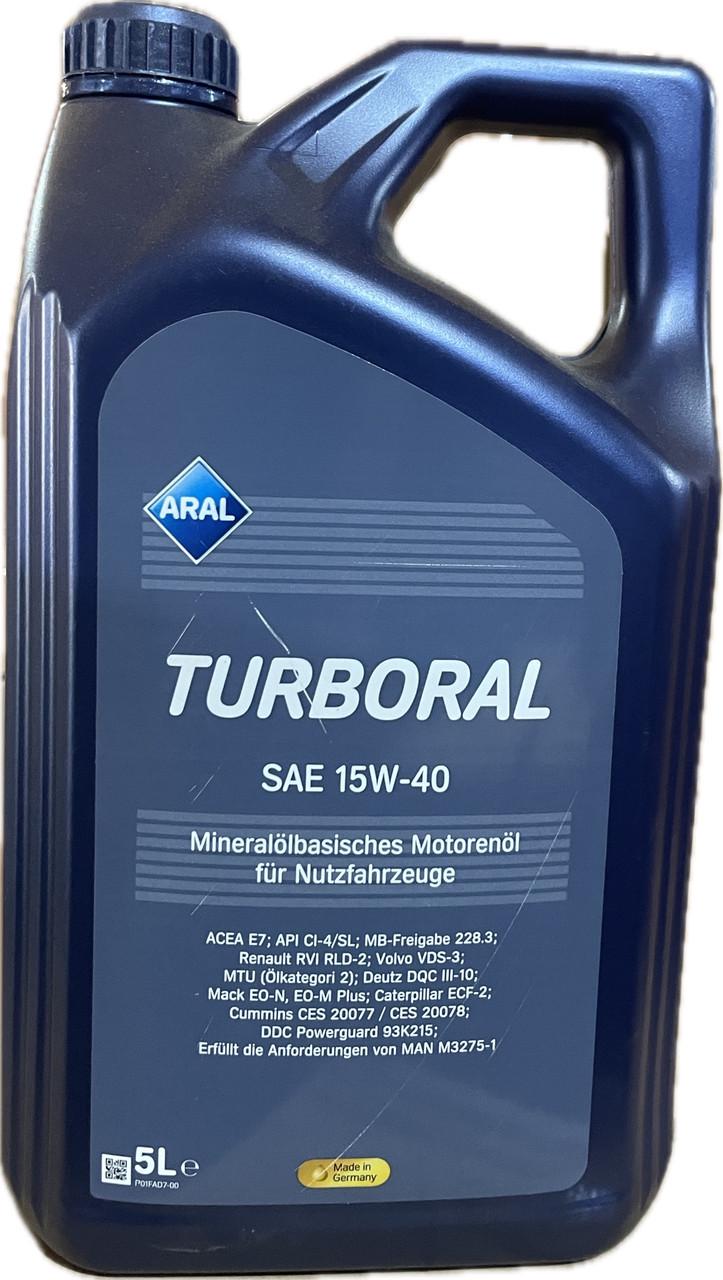 Моторное масло Aral Turboral 15W-40 5 л (15F45B)
