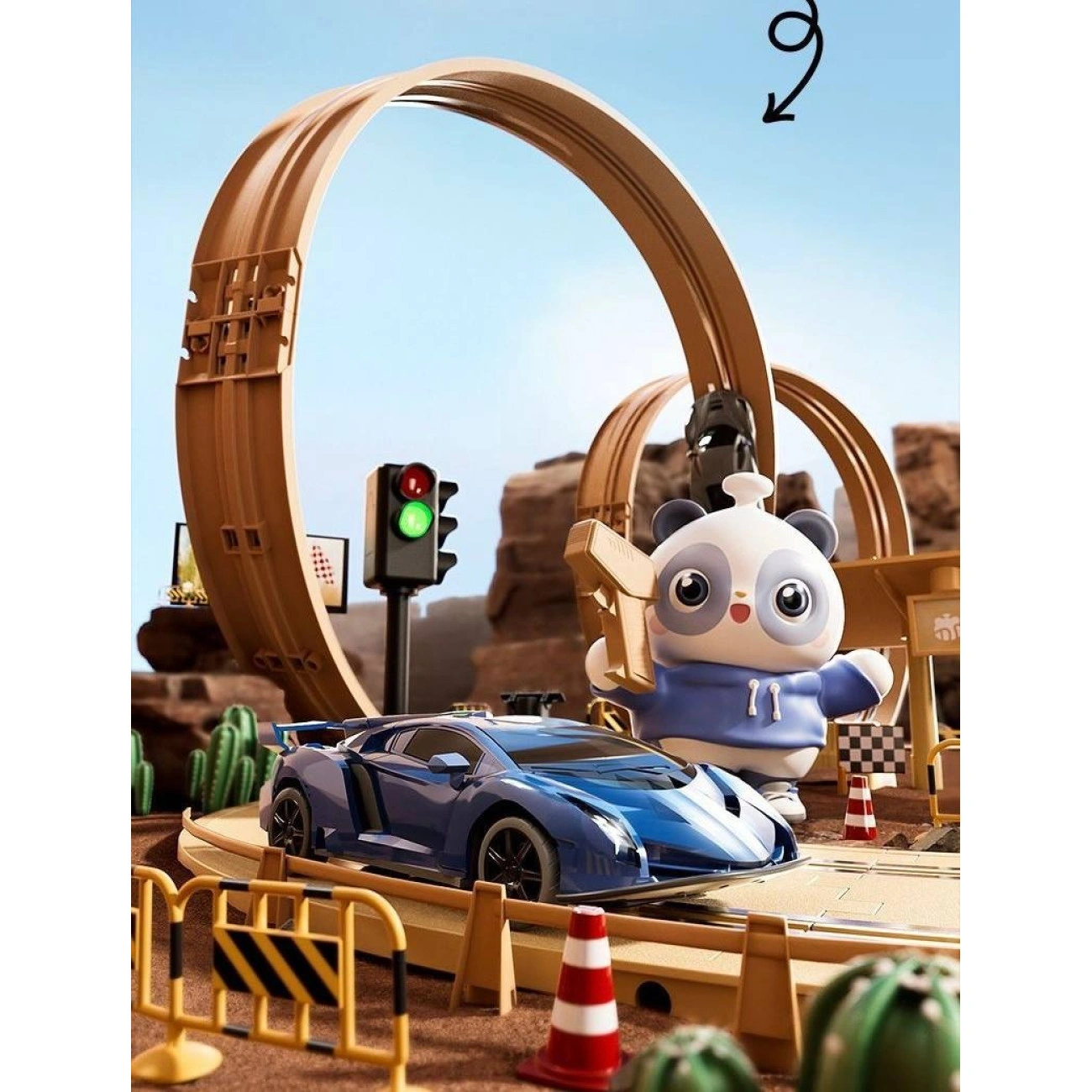 Электротрек детский Car Racing трасса с петлями/машинки и контроллеры (29194976) - фото 6 Электротрек детский Car Racing трасса с петлями/машинки и контроллеры (29194976) - фото 6