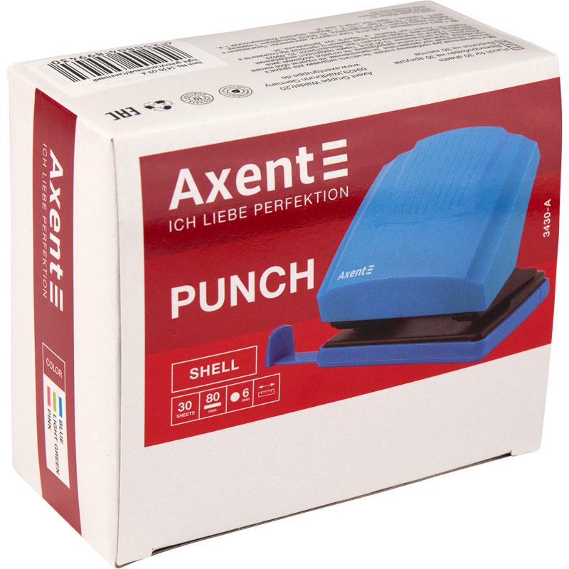 Діркопробивач Axent Shell до 30 аркушів пластиковий Блакитний (3430-07-A) - фото 5 Діркопробивач Axent Shell до 30 аркушів пластиковий Блакитний (3430-07-A) - фото 5