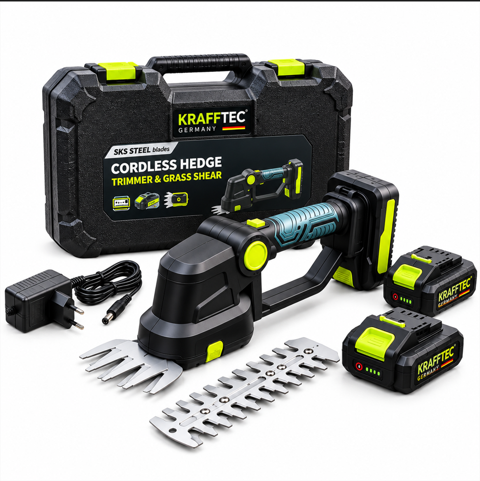 Кусторез аккумуляторный KRAFFTEC 48V/6AP 2 в1 с 2 насадками (897)